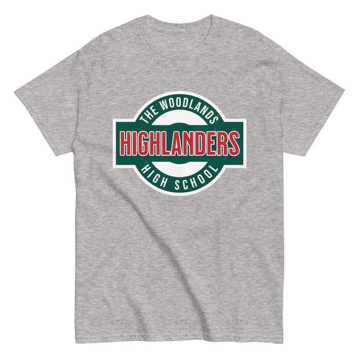 The Woodlands High School Highlanders Sport Grey Classic Unisex T-shirt 011