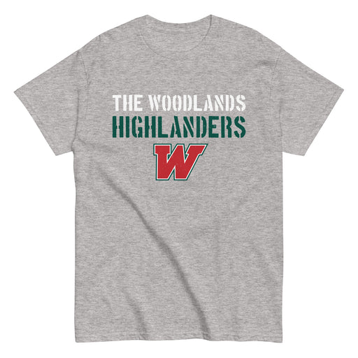 The Woodlands High School Highlanders Sport Grey Classic Unisex T-shirt 024