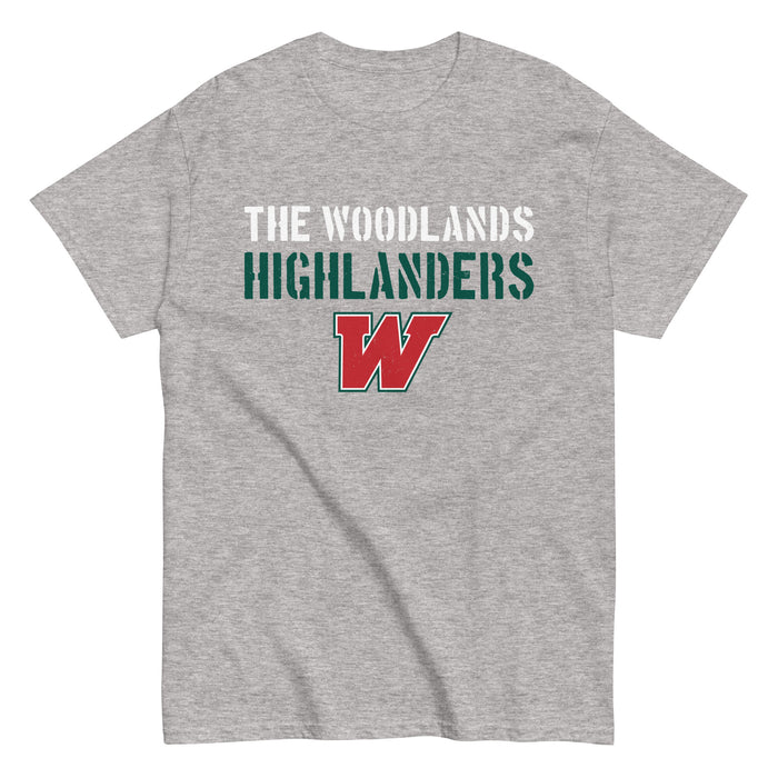 The Woodlands High School Highlanders Sport Grey Classic Unisex T-shirt 024