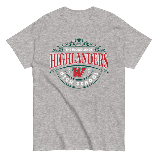 The Woodlands High School Highlanders Sport Grey Classic Unisex T-shirt 211