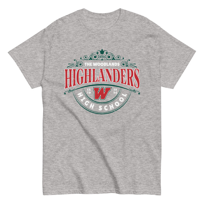 The Woodlands High School Highlanders Sport Grey Classic Unisex T-shirt 211