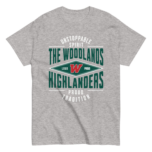 The Woodlands High School Highlanders Sport Grey Classic Unisex T-shirt 210