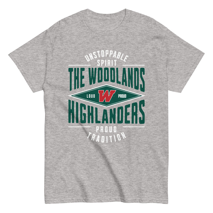The Woodlands High School Highlanders Sport Grey Classic Unisex T-shirt 210
