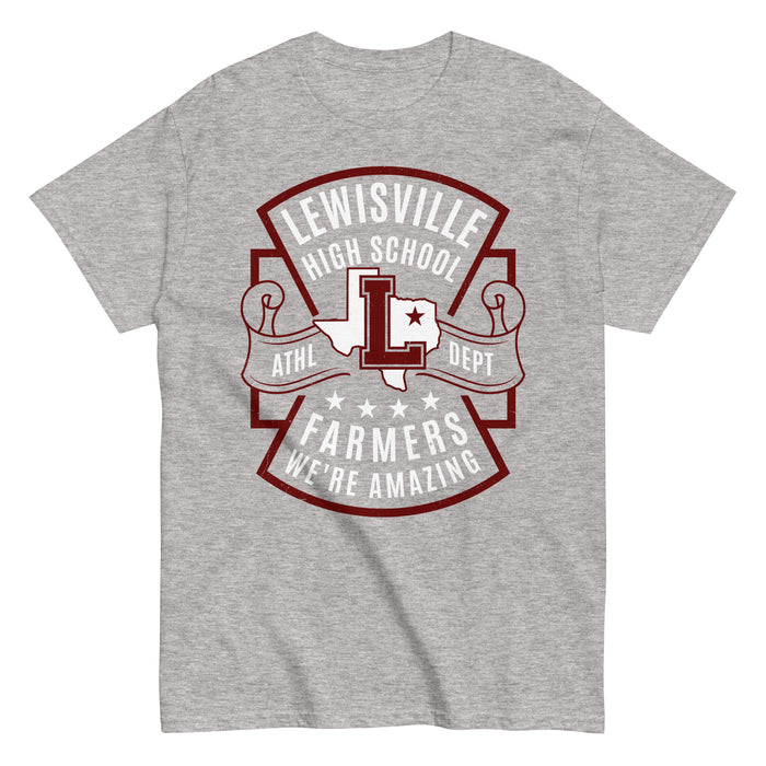 Lewisville High School Farmers Grey Classic Unisex T-shirt 207