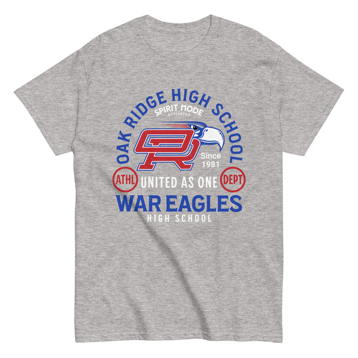 Oak Ridge High School War Eagles Grey Classic Unisex T-shirt 208
