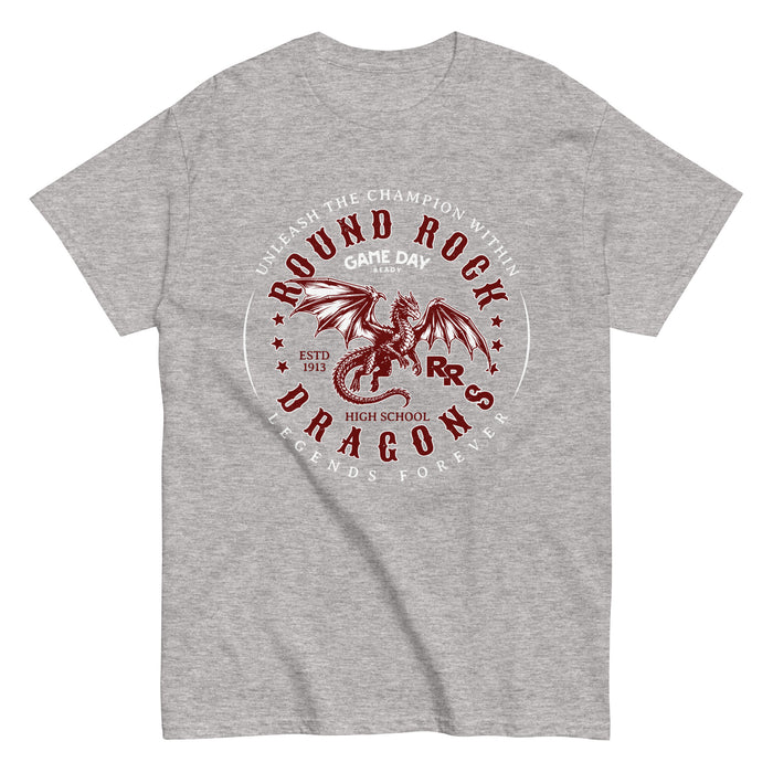 Round Rock High School Dragons Grey Classic Unisex T-shirt 214