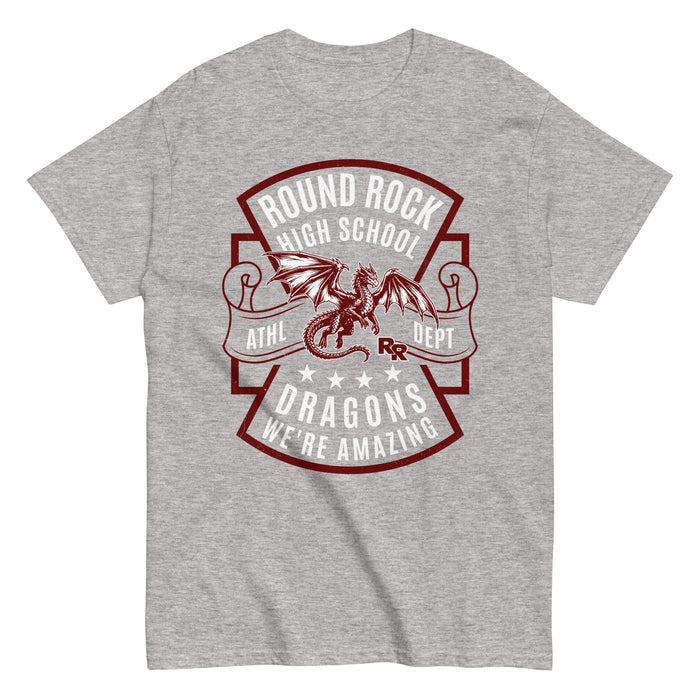 Round Rock High School Dragons Grey Classic Unisex T-shirt 207