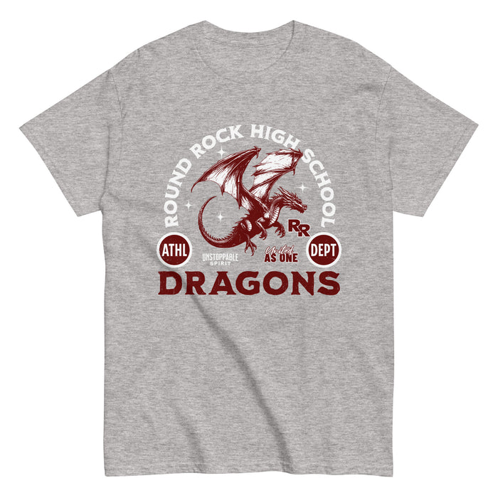 Round Rock High School Dragons Grey Classic Unisex T-shirt 208