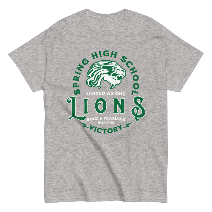 Spring High School Lions Grey Classic Unisex T-shirt 206