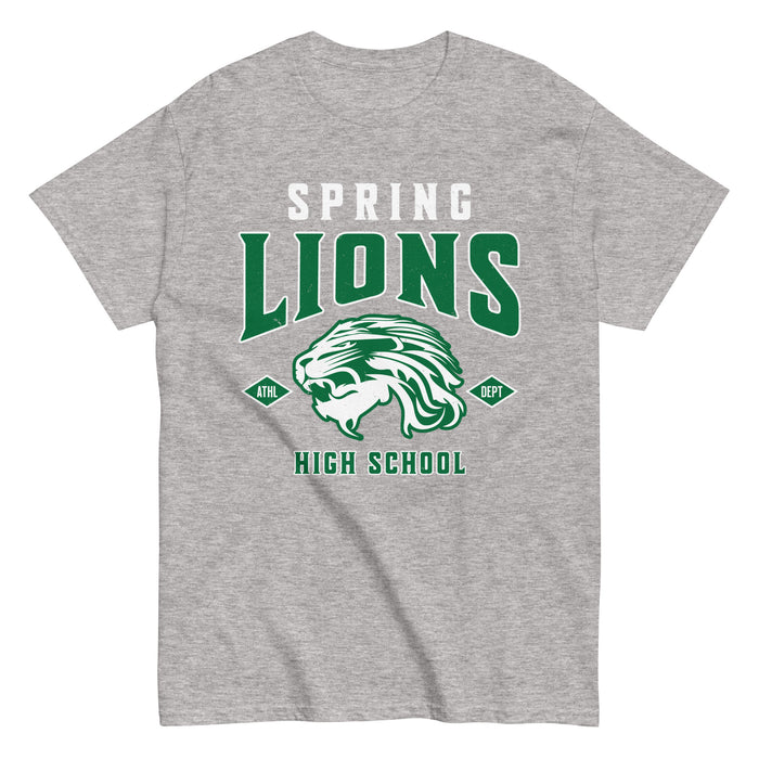 Spring High School Lions Grey Classic Unisex T-shirt 213