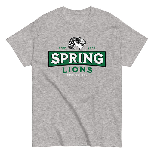 Spring High School Lions Grey Classic Unisex T-shirt 202