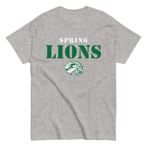 Spring High School Lions Grey Classic Unisex T-shirt 017