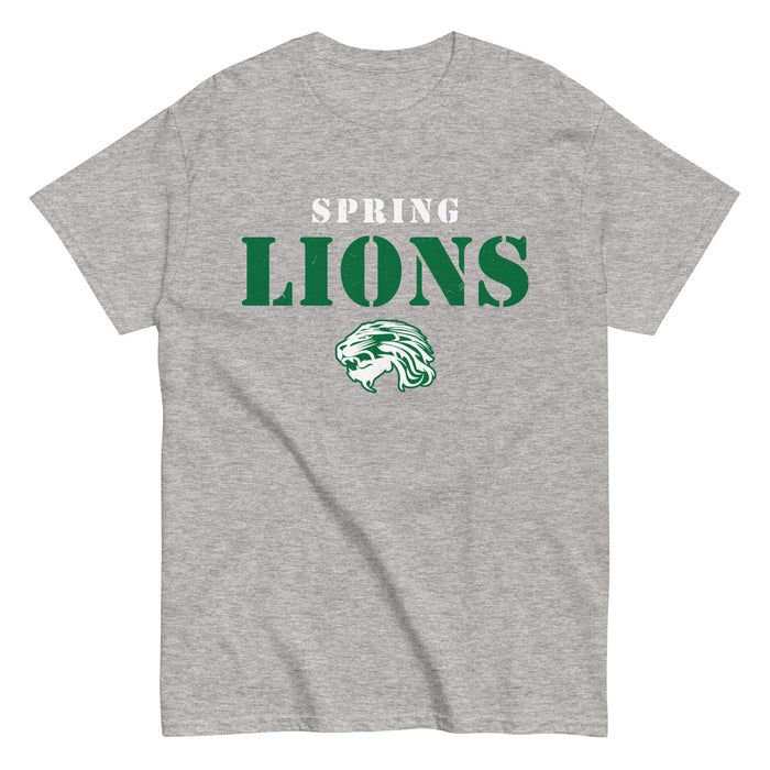 Spring High School Lions Grey Classic Unisex T-shirt 017