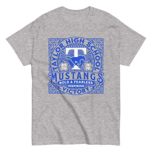 Taylor High School Mustangs Grey Classic Unisex T-shirt 206
