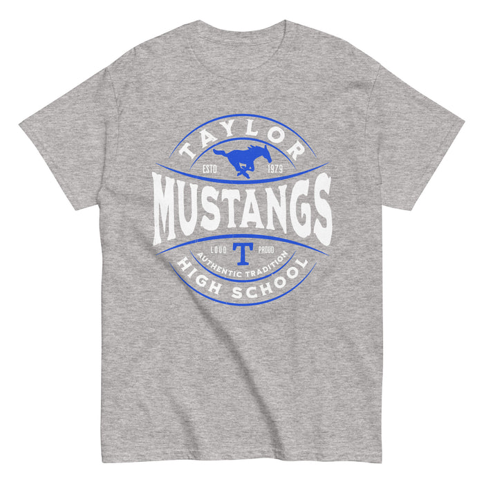 Taylor High School Mustangs Grey Classic Unisex T-shirt 218