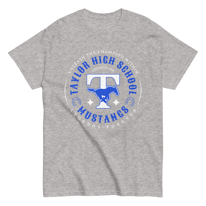Taylor High School Mustangs Grey Classic Unisex T-shirt 214