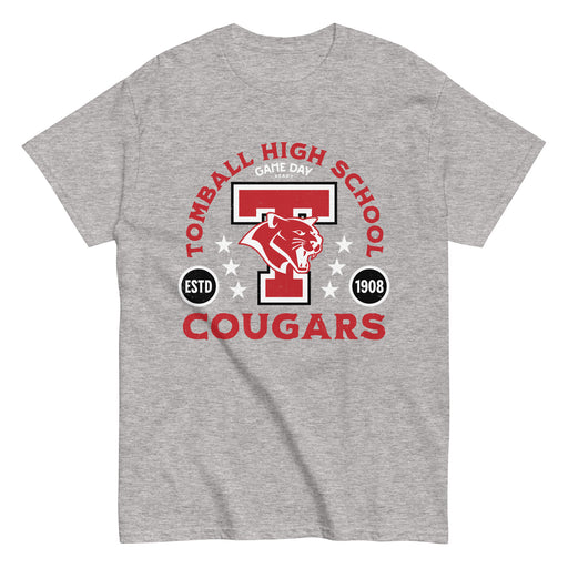 Tomball High School Cougars Classic Unisex Grey T-shirt 208