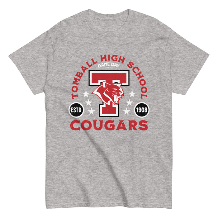Tomball High School Cougars Classic Unisex Grey T-shirt 208