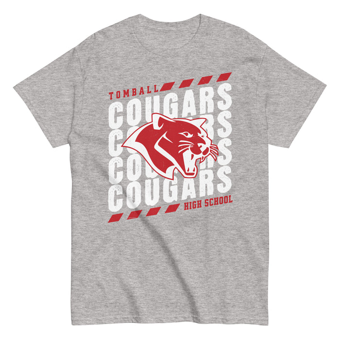 Tomball High School Cougars Classic Unisex Grey T-shirt 223