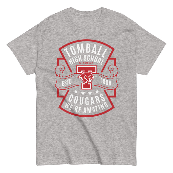 Tomball High School Cougars Classic Unisex Grey T-shirt 207