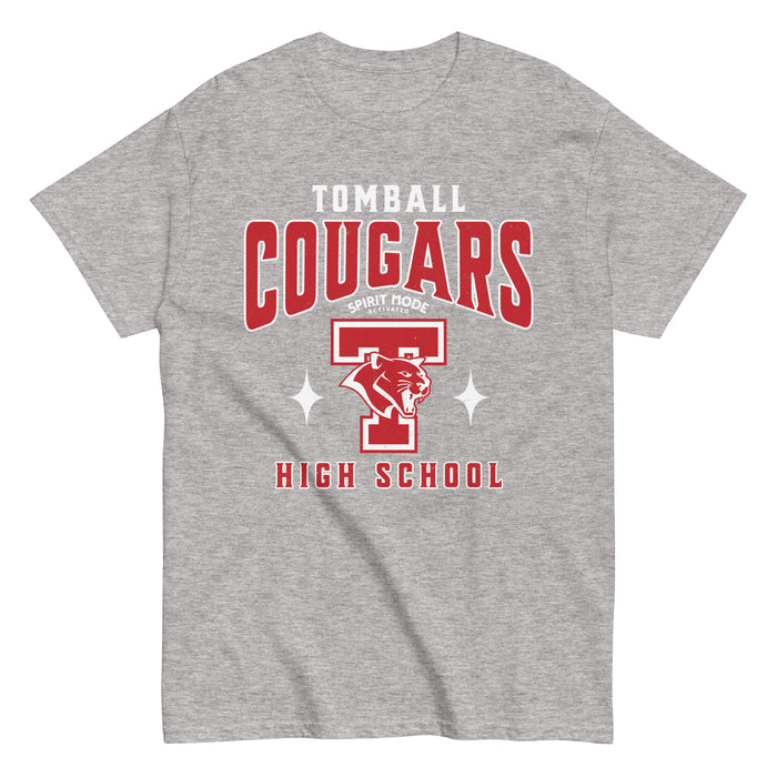 Tomball High School Cougars Classic Unisex Grey T-shirt 213