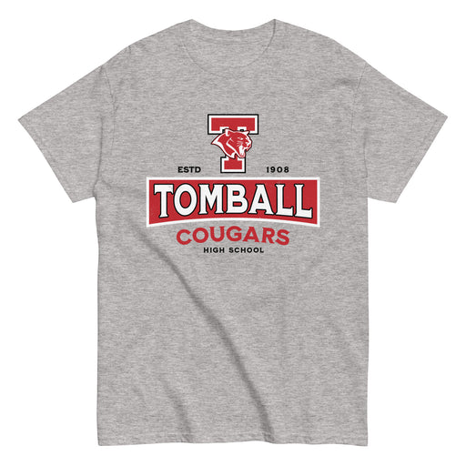 Tomball High School Cougars Classic Unisex Grey T-shirt 202