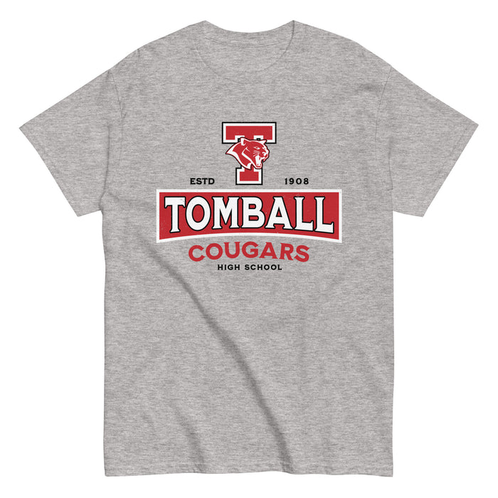 Tomball High School Cougars Classic Unisex Grey T-shirt 202