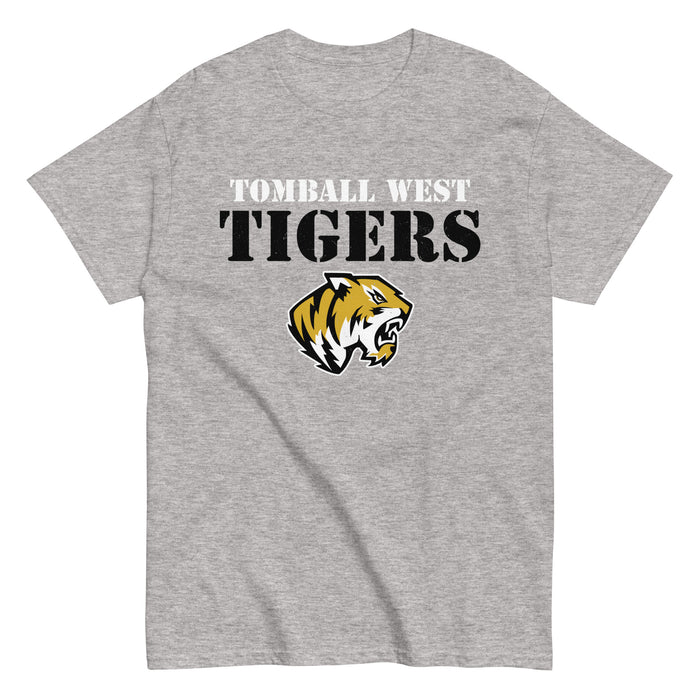 Tomball West High School Tigers Grey Classic Unisex T-shirt 017