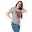 Woman wearing Round Rock High School Dragons Grey Classic Unisex T-shirt 213