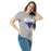 Woman wearing Taylor High School Mustangs Grey Classic Unisex T-shirt 213