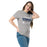 Woman wearing Tomball Memorial High School Wildcats Grey Classic Unisex T-shirt 024