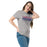 Woman wearing Tompkins High School Falcons Grey Classic Unisex T-shirt 024