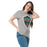 Woman wearing The Woodlands High School Highlanders Sport Grey Classic Unisex T-shirt 225