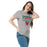 Woman wearing The Woodlands High School Highlanders Sport Grey Classic Unisex T-shirt 049