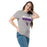 Woman wearing Morton Ranch High School Mavericks Grey Classic Unisex T-shirt 024