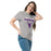 Woman wearing Morton Ranch High School Mavericks Grey Classic Unisex T-shirt 017