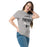 Woman wearing Permian High School Panthers Grey Classic Unisex T-shirt 034
