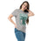 Woman wearing Reagan High School Rattlers Grey Classic Unisex T-shirt 001