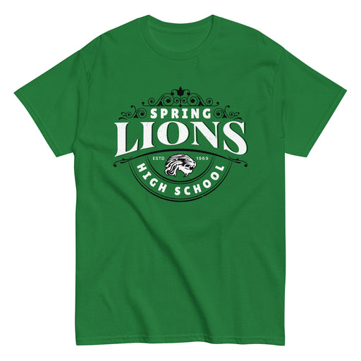 Spring High School Lions Turf Green Classic Unisex T-shirt 211