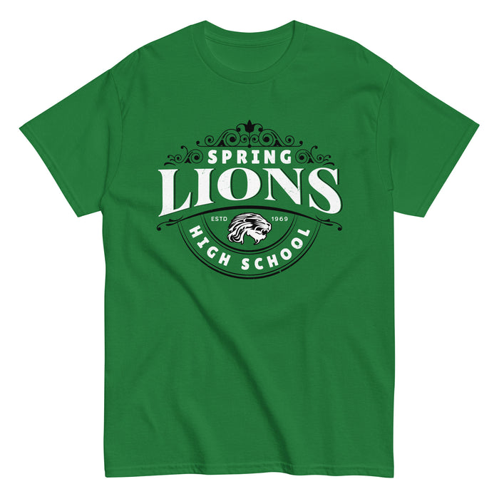 Spring High School Lions Turf Green Classic Unisex T-shirt 211