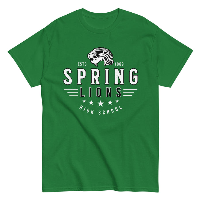 Spring High School Lions Turf Green Classic Unisex T-shirt 217