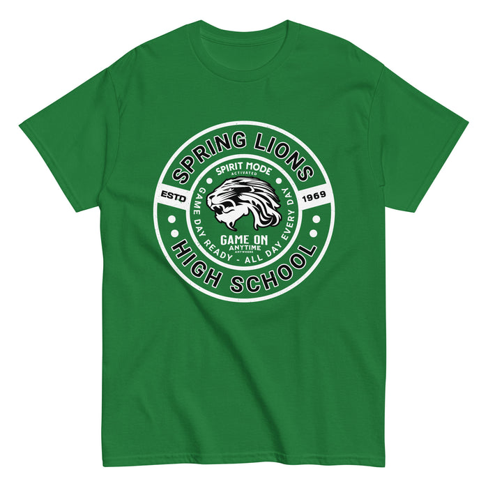 Spring High School Lions Turf Green Classic Unisex T-shirt 239