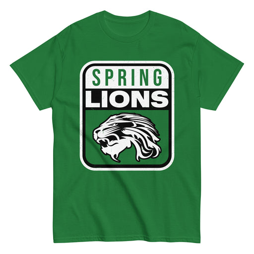 Spring High School Lions Turf Green Classic Unisex T-shirt 001