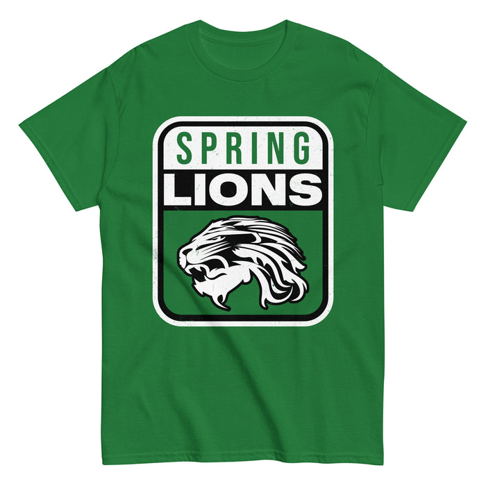 Spring High School Lions Turf Green Classic Unisex T-shirt 001