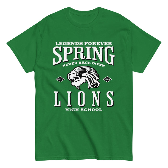 Spring High School Lions Turf Green Classic Unisex T-shirt 230