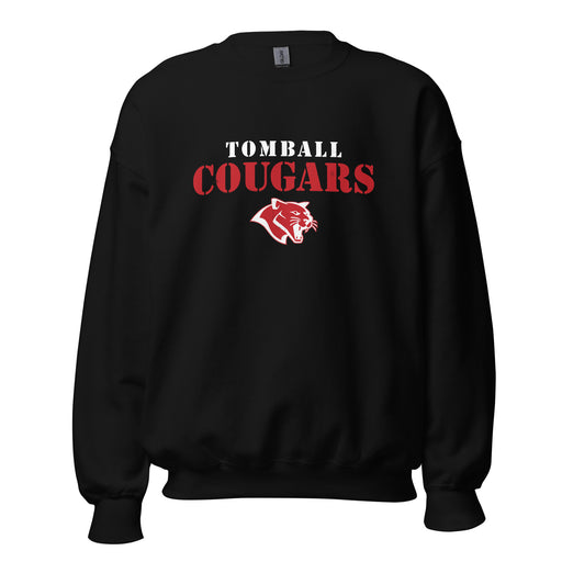 Tomball High School Cougars Black Classic Unisex Sweatshirt 017