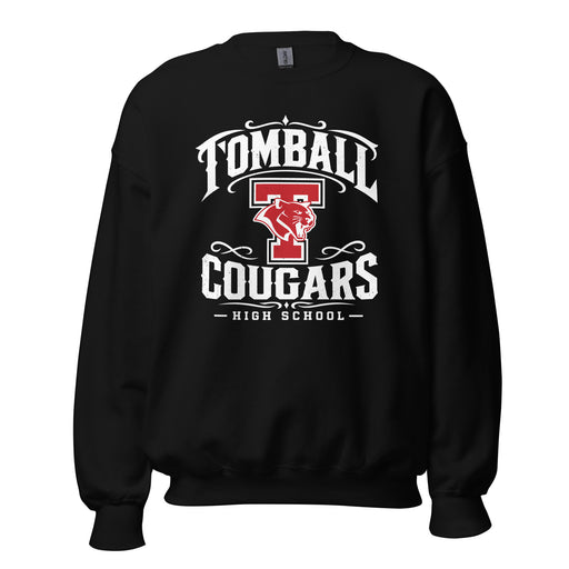 Tomball High School Cougars Black Classic Unisex Sweatshirt 022