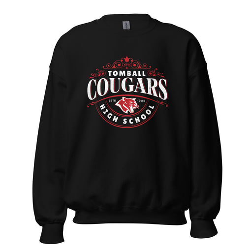 Tomball High School Cougars Black Classic Unisex Sweatshirt 211