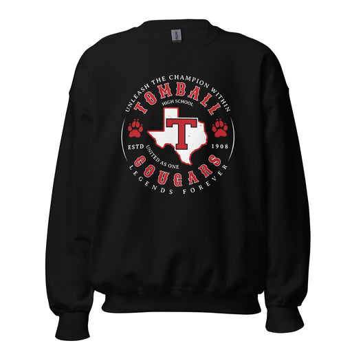 Tomball High School Cougars Black Classic Unisex Sweatshirt 214