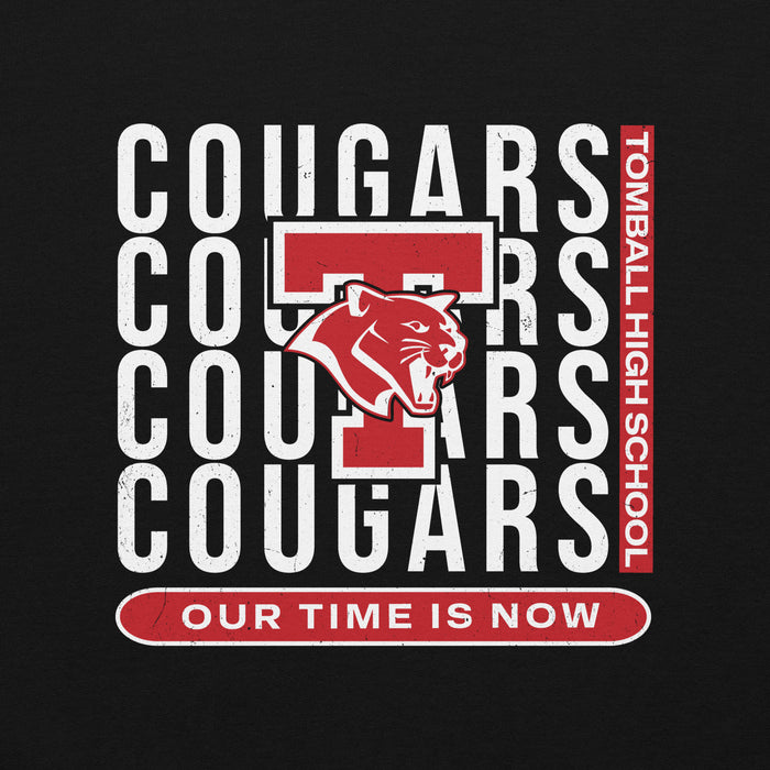 Back view of Tomball High School Cougars Black Classic Unisex Sweatshirt 235